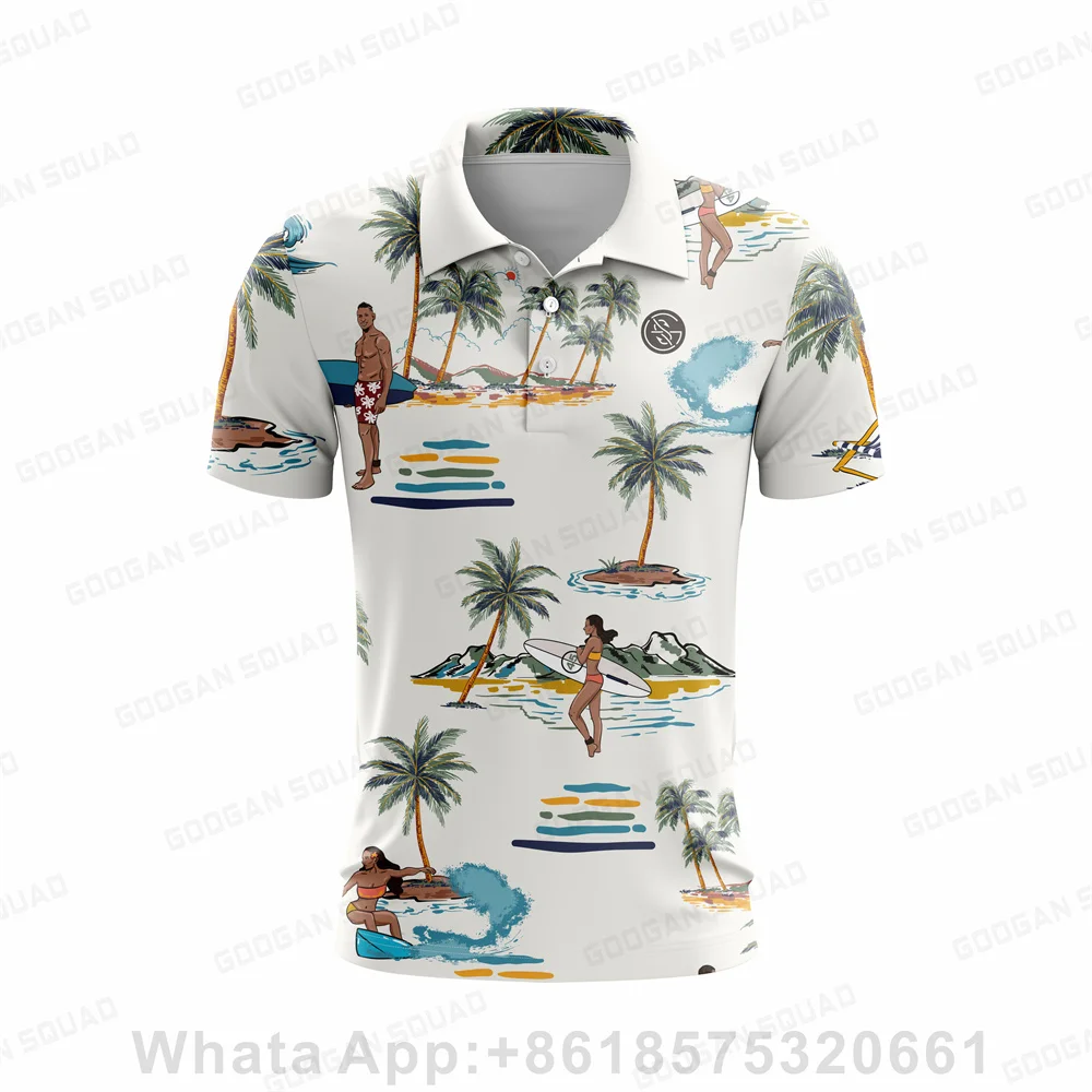 Men'S Fashion Golf Clothing - เสื้อโปโลผู้ชายสไตล์ฮาวายฤดูร้อนปี 2023 แฟชั่นลำลอง แขนสั้น แห้งเร็ว เหมาะสำหรับตกปลา