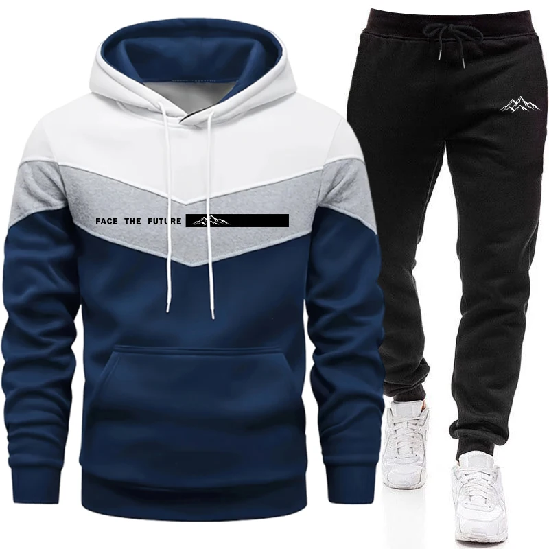 Mens Fashion Suits - ชุดกีฬาลำลองสำหรับฤดูใบไม้ร่วงและฤดูหนาว ชุดวิ่งออกกำลังกายสำหรับผู้ชาย แฟชั่นกลางแจ้ง เสื้อฮู้ดและกางเกงวอร์ม รุ่นใหม่ปี 2026