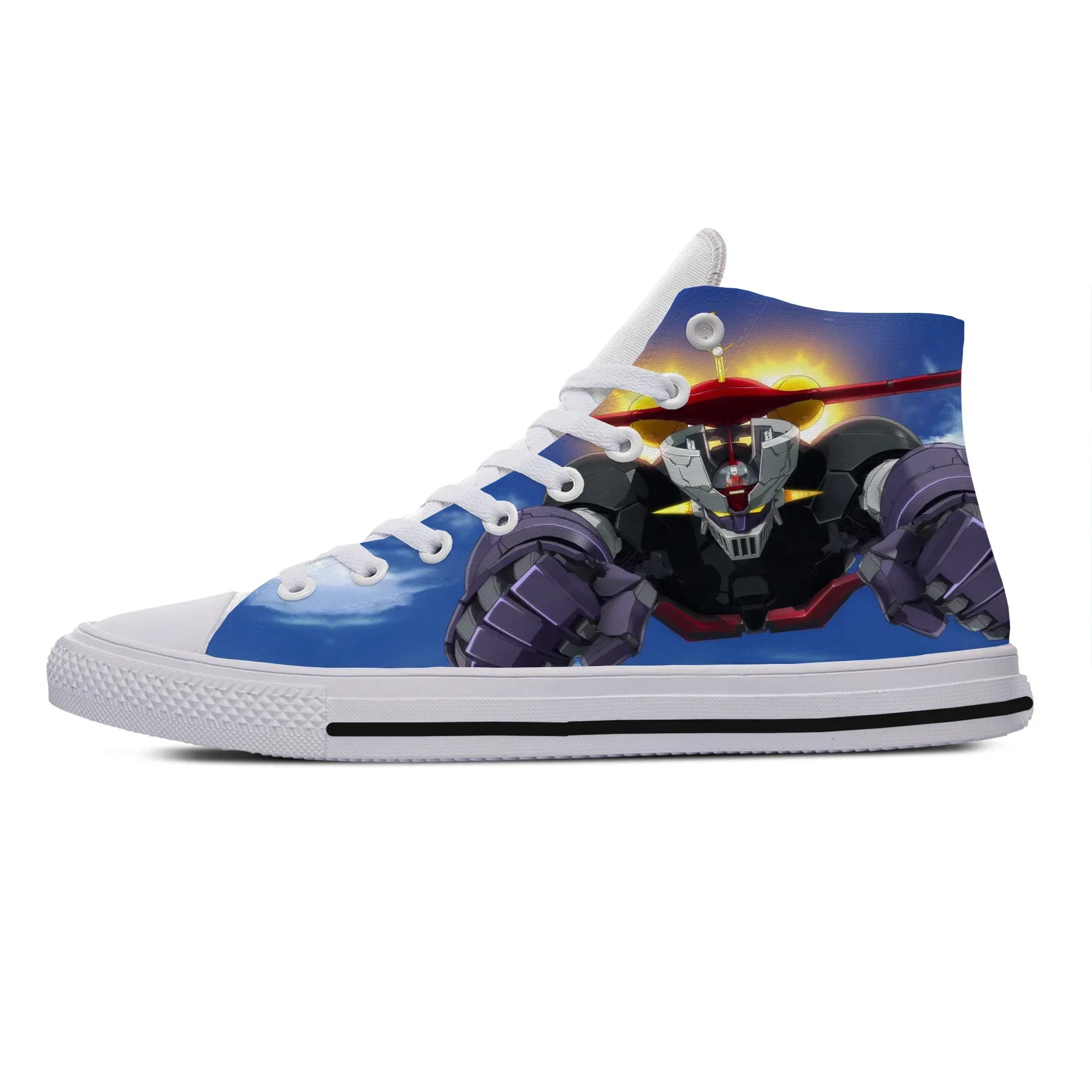 Mens Fashion Help - รองเท้าผ้าใบแฟชั่น Mazinger Z UFO Robot สไตล์อนิเมะญี่ปุ่นสุดฮิต