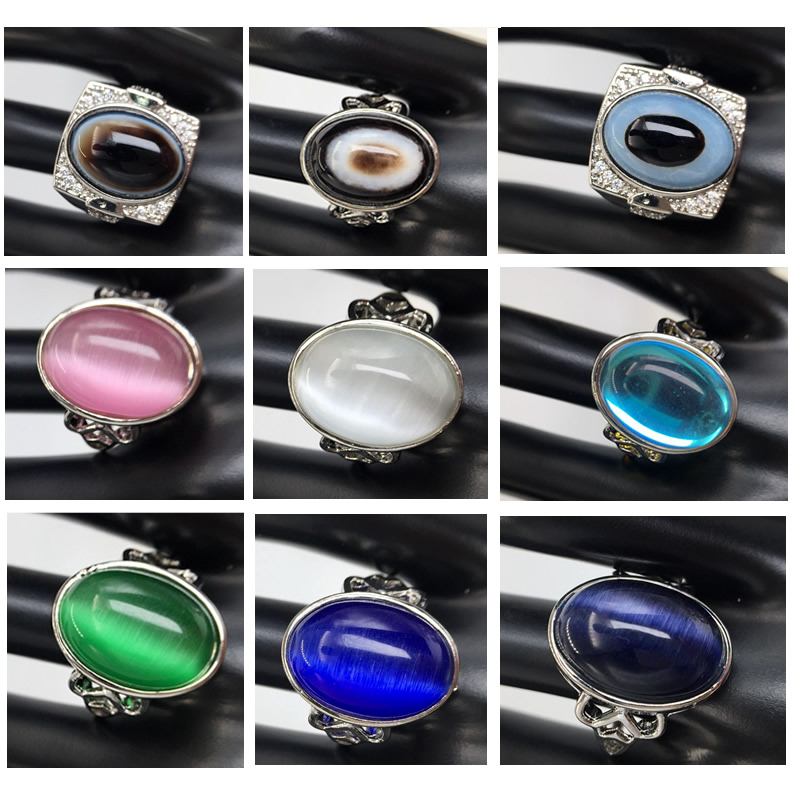 Men'S Fashion Easter - แฟชั่น Evil Eye แมวแหวนผู้ชายผู้หญิงบุคลิกภาพชาย Punk แหวนเครื่องประดับแถบชาย