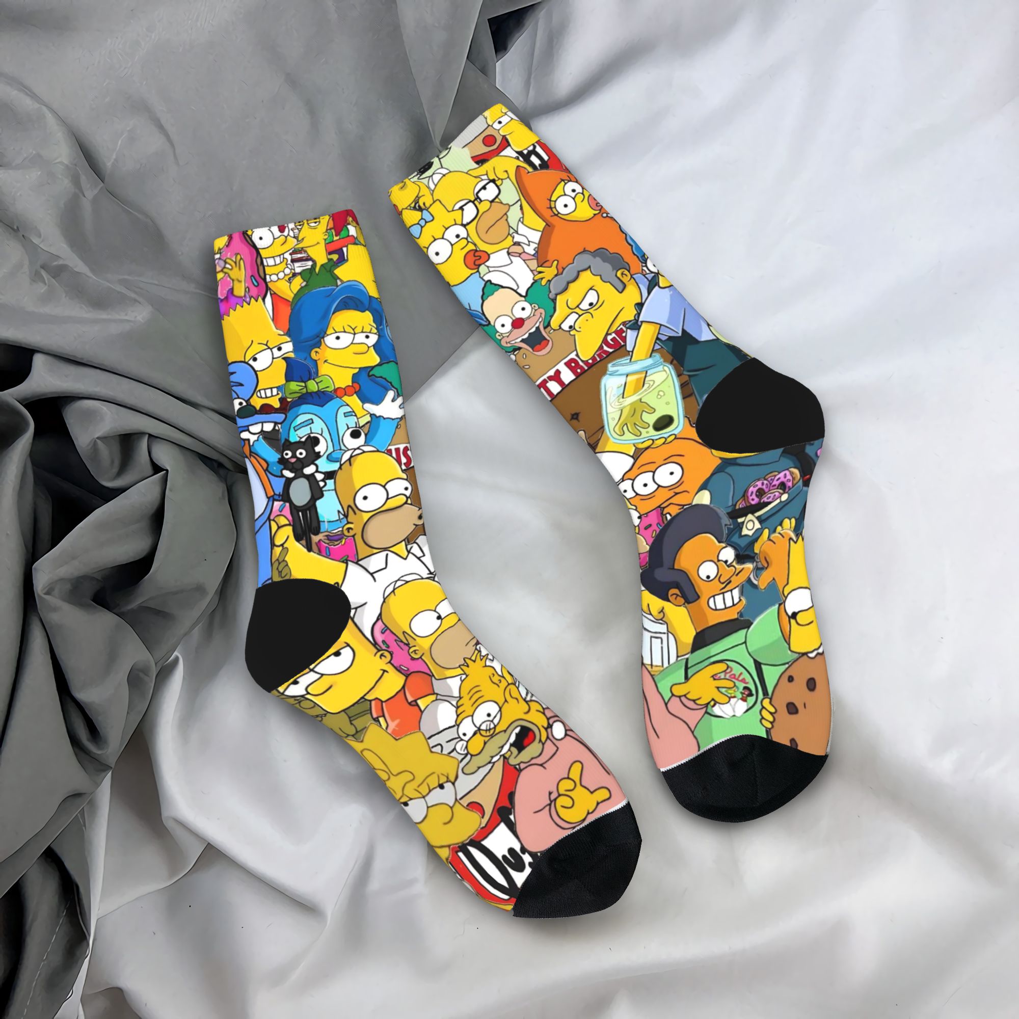 Men'S Fashion Youtube - ถุงเท้าฟุตบอลแฟชั่น S-Simpson ถุงเท้าข้อกลางโพลีเอสเตอร์สำหรับผู้หญิงและผู้ชาย กันลื่น