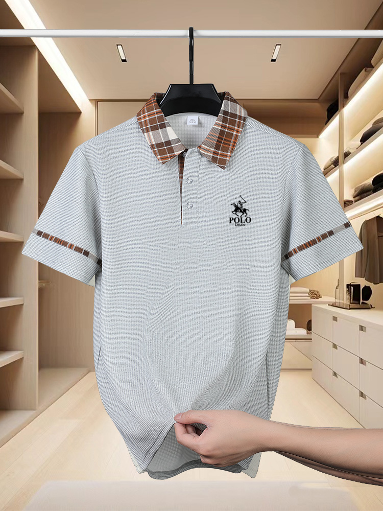 Men'S Fashion Golf Clothing - เสื้อโปโลผู้ชาย เสื้อกอล์ฟ พิมพ์ลายกราฟิก คอวี แขนสั้น สำหรับกิจกรรมกลางแจ้ง