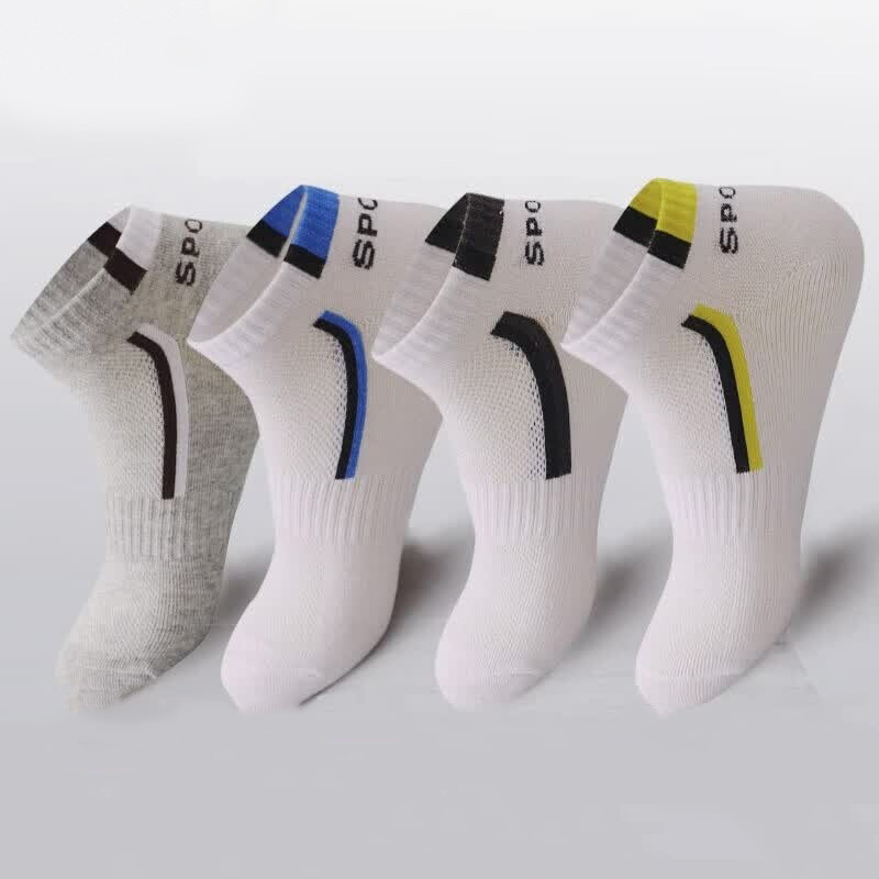 Socks Ankle Men - 2 คู่/ล็อต ถุงเท้าผู้ชายผ้าฝ้ายผสม แฟชั่นลำลอง สไตล์สตรีท ระบายอากาศได้ดี
