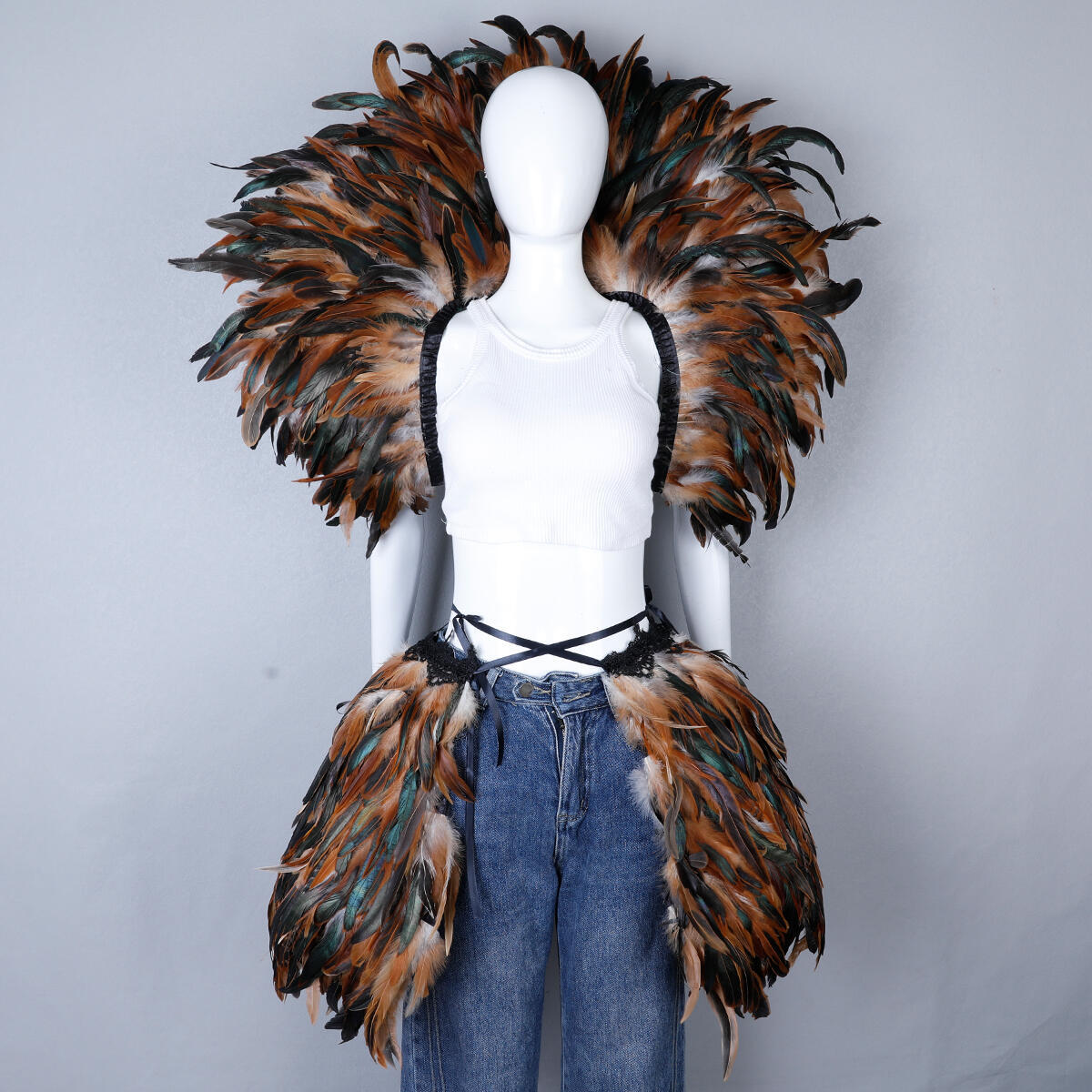 Men Fashion Elegant - Punk ฮาโลวีนคอสเพลย์ Y2k ผ้าพันคอ Designer Carnival