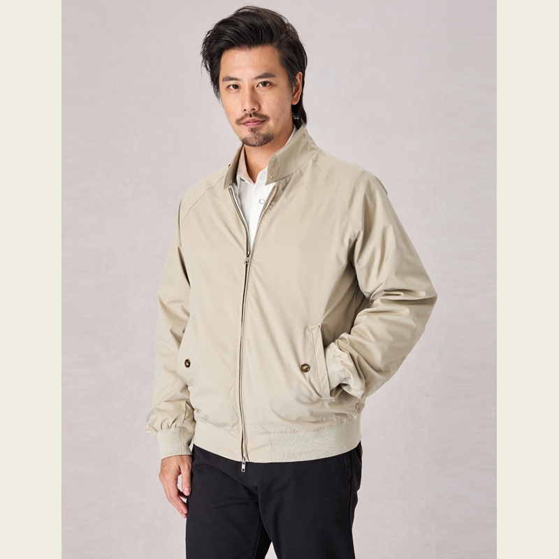 Harrington Jacket - เสื้อแจ็คเก็ตกันน้ำผู้ชาย แขนยาว คอตั้ง ซิป ดีไซน์เรียบง่าย สไตล์ลำลอง