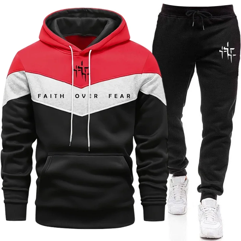 ชุดวอร์มผู้ชาย Faith Over Fear - Mens Fashion Suits บทวิจารณ์และราคา