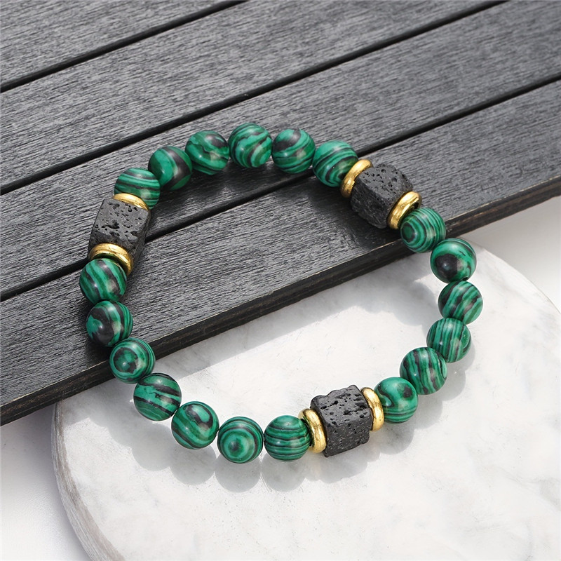 1 ชิ้น ใหม่มาลาไคต์สร้อยข้อมือ - Mens Fashion Help บทวิจารณ์และราคา