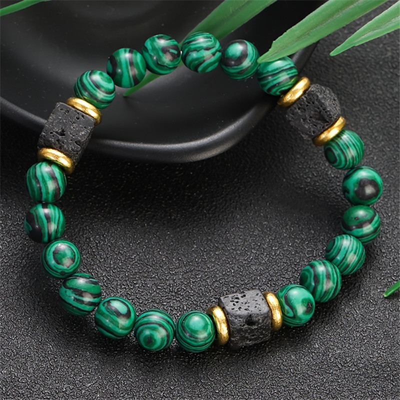 1 ชิ้น ใหม่มาลาไคต์สร้อยข้อมือ - Mens Fashion Help บทวิจารณ์และราคา