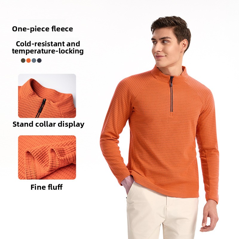 QICHE เสื้อยืดแขนยาวคอตั้งแบบซ - Mens Fashion Quarter Zip บทวิจารณ์และราคา