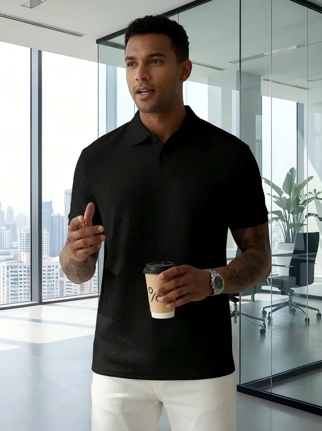 เสื้อโปโลแขนสั้นแฟชั่นฤดูร้อนส - Men'S Fashion Questions บทวิจารณ์และราคา