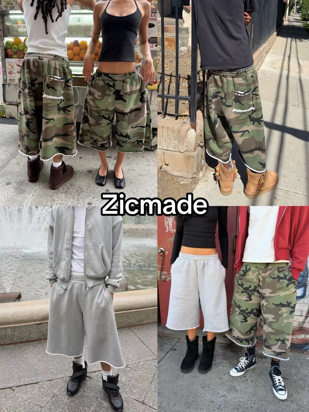กางเกงขาสั้นฮาราจูกุ ฮิปฮอป ลา - Mens Fashion Camo Pants บทวิจารณ์และราคา