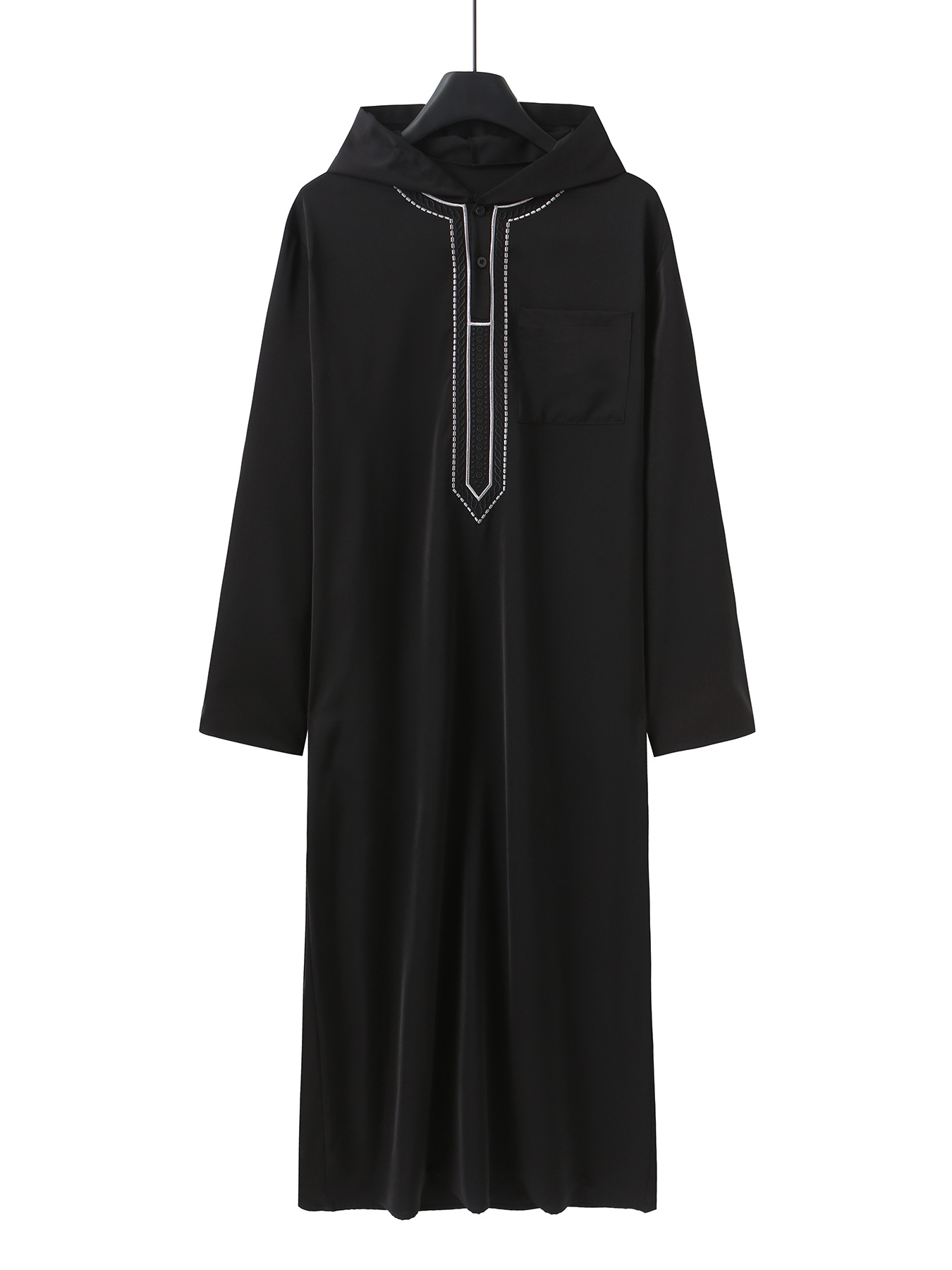 Hooded Solid Men Jubba Thobe ม - Dubai Men'S Fashion บทวิจารณ์และราคา