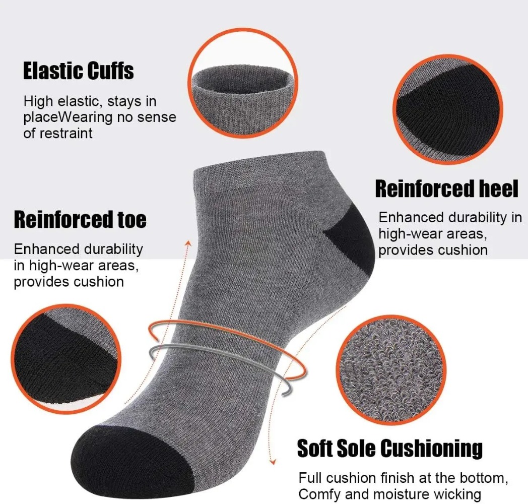 ถุงเท้าผู้ชายระบายอากาศได้ดี 1 - Socks Ankle Men บทวิจารณ์และราคา