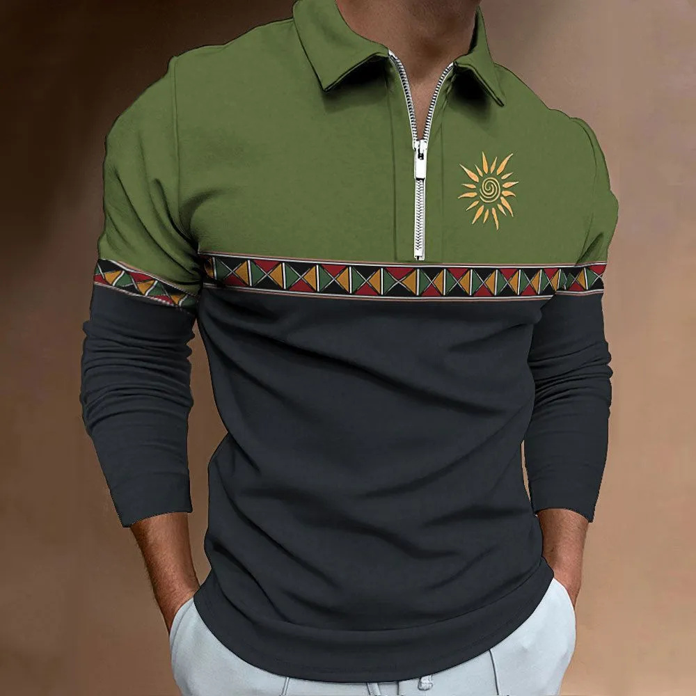 เสื้อโปโลบุรุษ Retro การปิดกั้ - Men'S Fashion Golf Clothing บทวิจารณ์และราคา