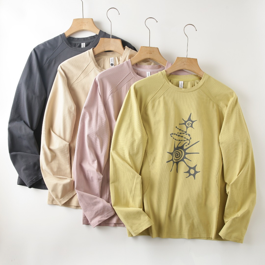 เสื้อยืดแขนยาวยืดหยุ่นสูงระบาย - Men'S Fashion Trends บทวิจารณ์และราคา