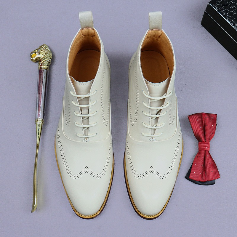 รองเท้าบูทเชลซีหนังแท้สำหรับผู - Men Fashion Elegant บทวิจารณ์และราคา