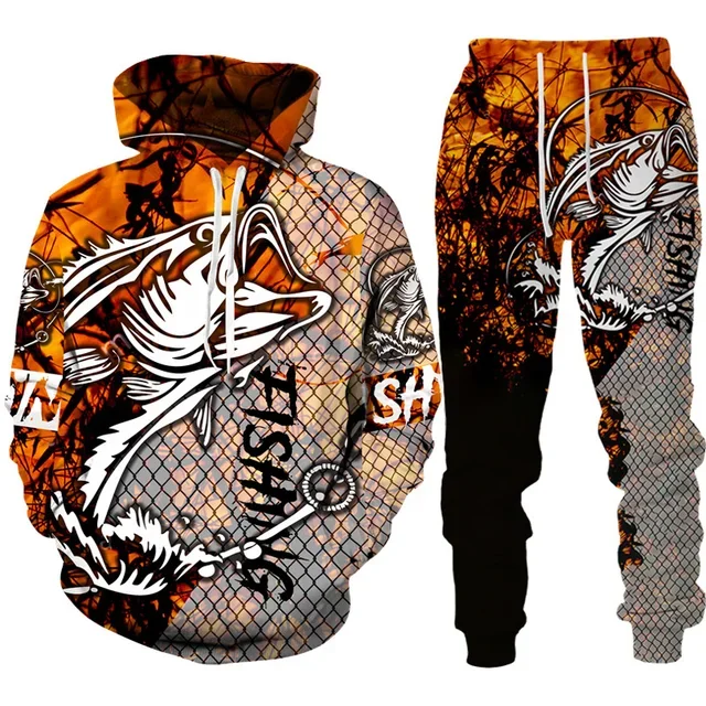ชุดเสื้อผ้า2ชิ้นมีฮู้ด + กางเก - Mens Fashion Camo Pants บทวิจารณ์และราคา