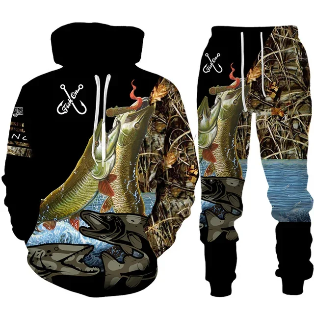 ชุดเสื้อผ้า2ชิ้นมีฮู้ด + กางเก - Mens Fashion Camo Pants บทวิจารณ์และราคา