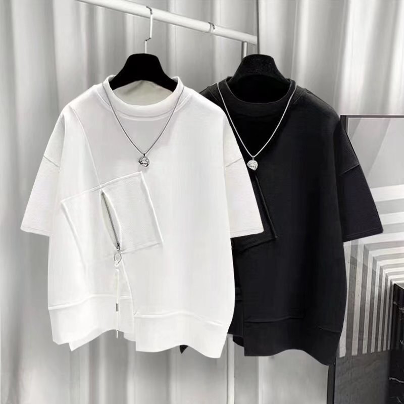 เสื้อยืดแขนสั้นผู้ชาย QICHE พร - Mens Fashion Quarter Zip บทวิจารณ์และราคา