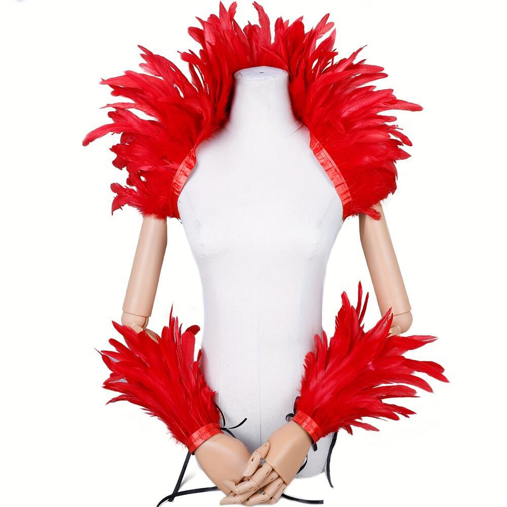 Elegant Red Feathersผ้าคลุมไหล - Men Fashion Elegant บทวิจารณ์และราคา
