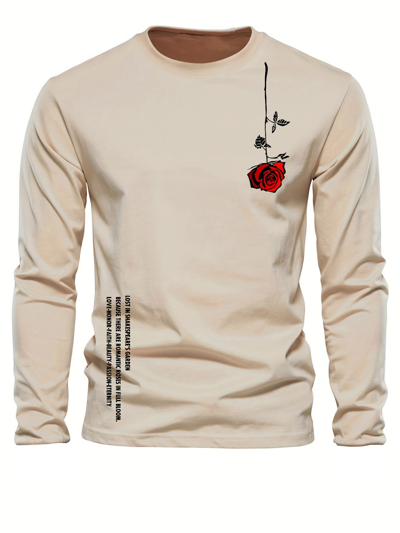 เสื้อยืดคอกลมแขนยาวผู้ชายผ้าฝ้ - Men'S Fashion Trends บทวิจารณ์และราคา