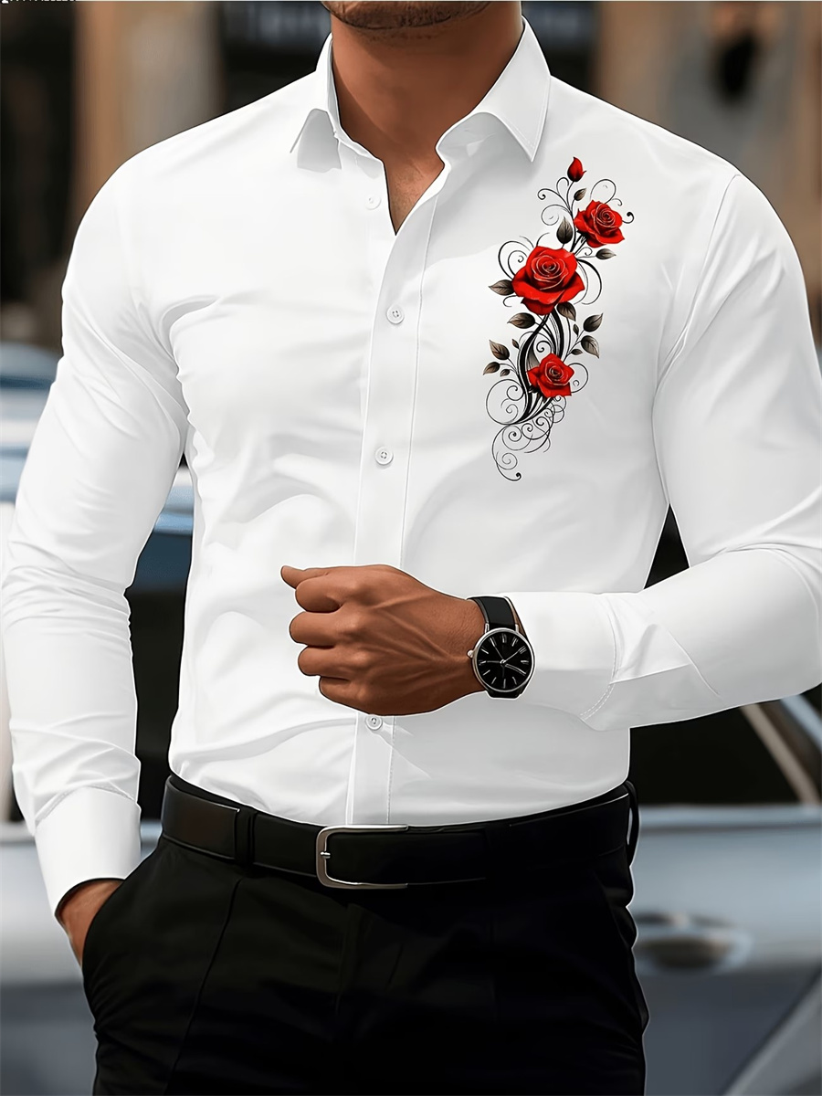 เสื้อเชิ้ตแขนยาวพิมพ์ลายดอกกุห - Men'S Fashion Trends บทวิจารณ์และราคา