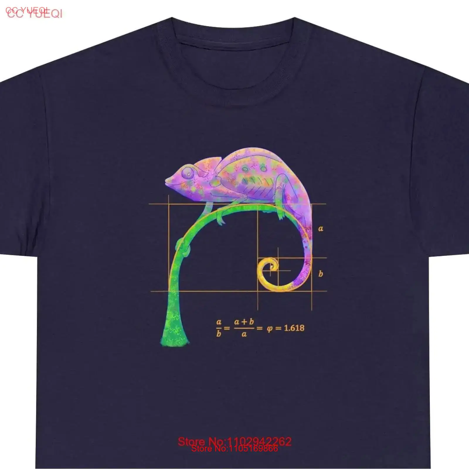 เสื้อยืด Fibonacci Chameleon ผ - Men'S Fashion Uk บทวิจารณ์และราคา