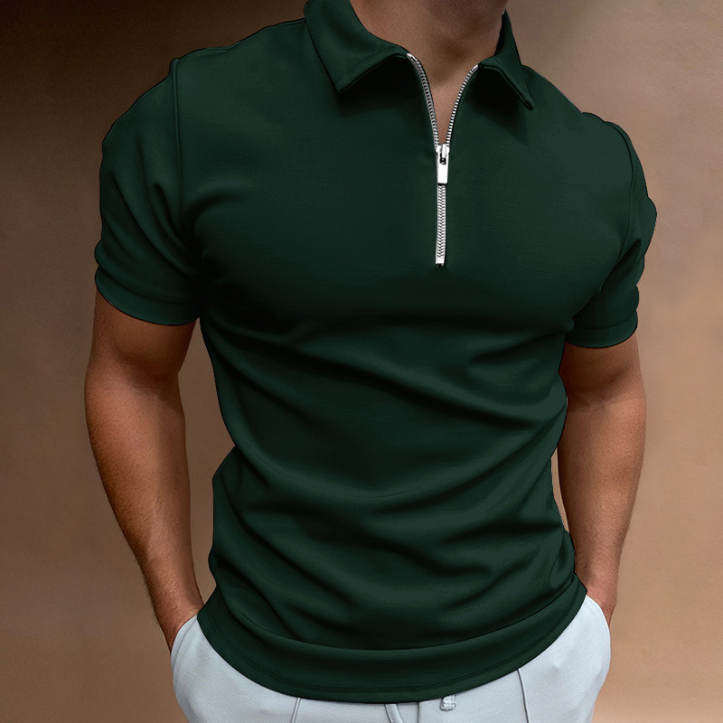 เสื้อโปโลแขนสั้นคอปกซิป ¼ สำหร - Mens Fashion Quarter Zip บทวิจารณ์และราคา