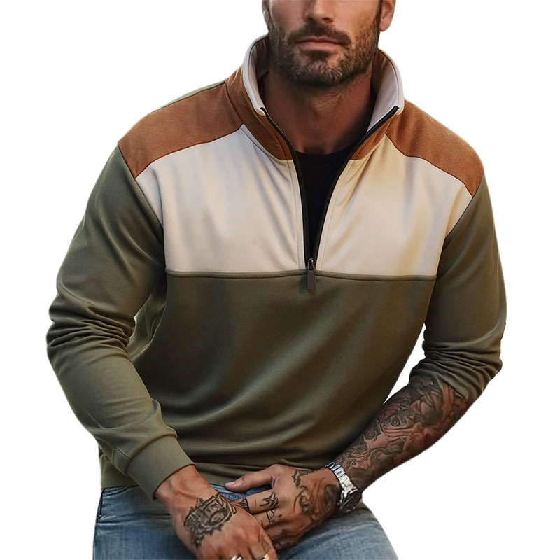 เสื้อสเวตเชิ้ตผู้ชาย UETEEY แบ - Mens Fashion Quarter Zip บทวิจารณ์และราคา