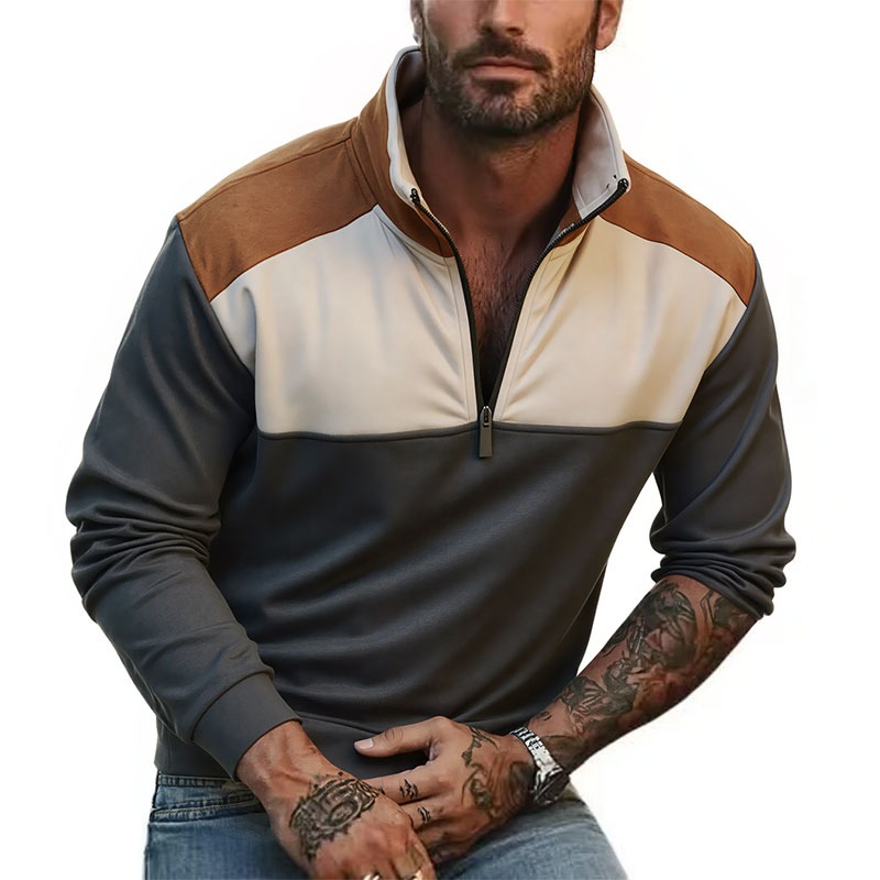 เสื้อสเวตเชิ้ตผู้ชาย UETEEY แบ - Mens Fashion Quarter Zip บทวิจารณ์และราคา