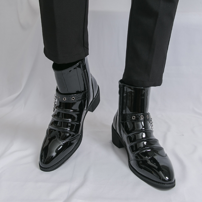 รองเท้าบูทลำลองผู้ชายแบบมีซิปด - Men Fashion Elegant บทวิจารณ์และราคา
