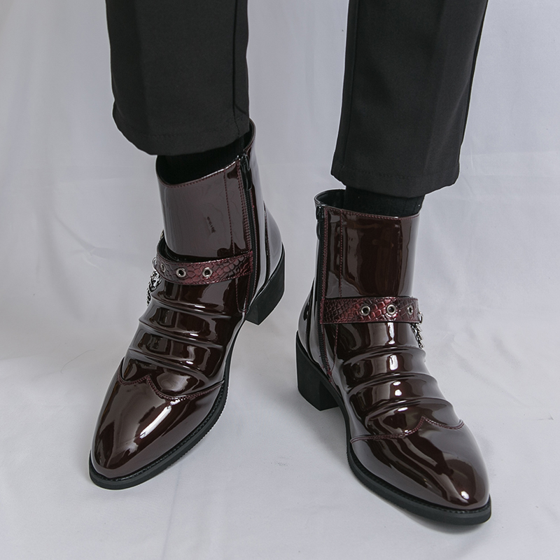 รองเท้าบูทลำลองผู้ชายแบบมีซิปด - Men Fashion Elegant บทวิจารณ์และราคา