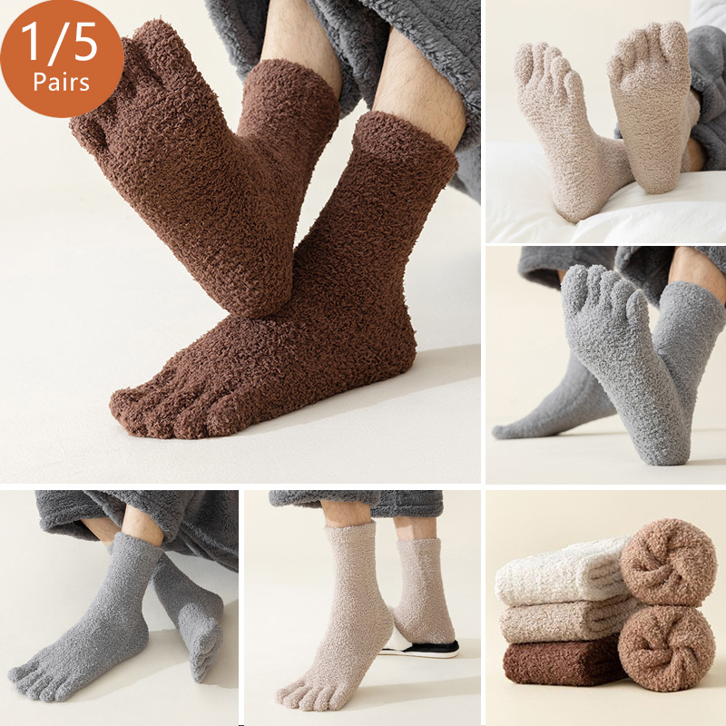1/5 คู่ Mans Thermal Toe ถุงเท - Socks Ankle Men บทวิจารณ์และราคา